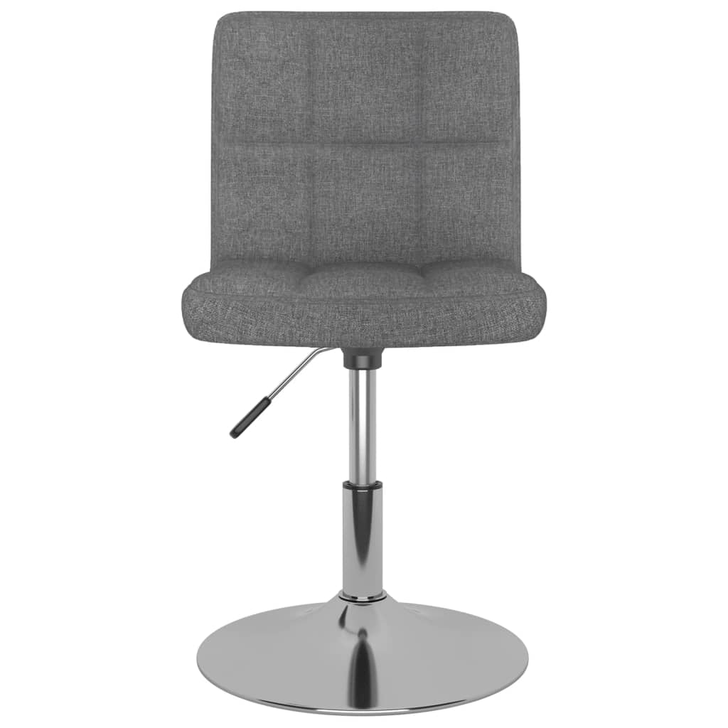 Eetkamerstoelen 6 st stof lichtgrijs – afbeelding 4