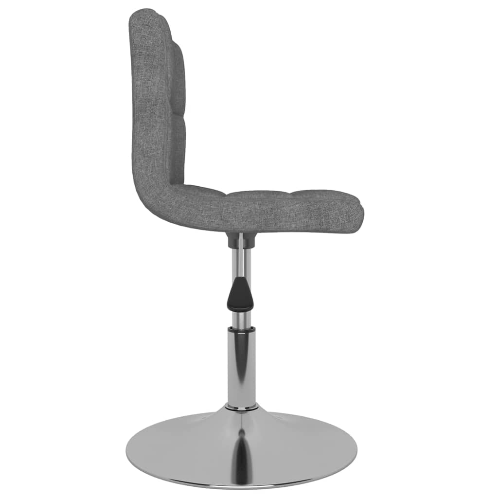 Eetkamerstoelen 6 st stof lichtgrijs – afbeelding 5