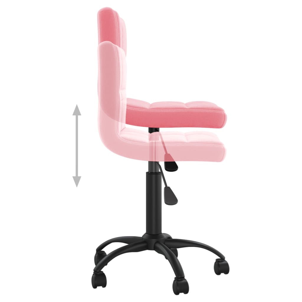 Eetkamerstoel draaibaar fluweel roze – afbeelding 5