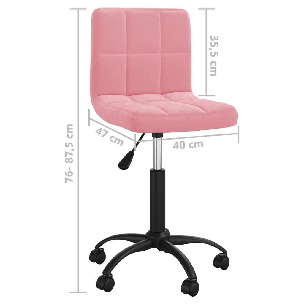 Eetkamerstoel draaibaar fluweel roze – afbeelding 7