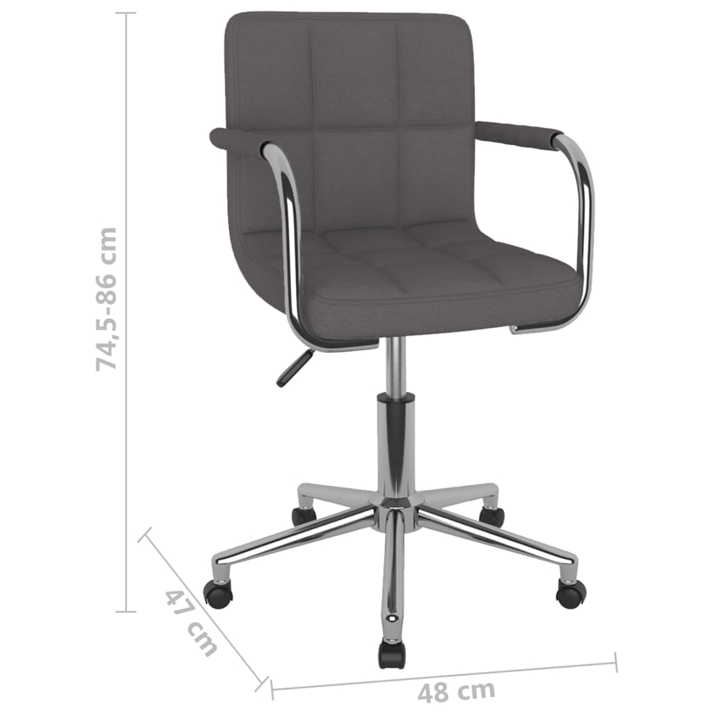 Eetkamerstoel draaibaar stof taupe – afbeelding 7