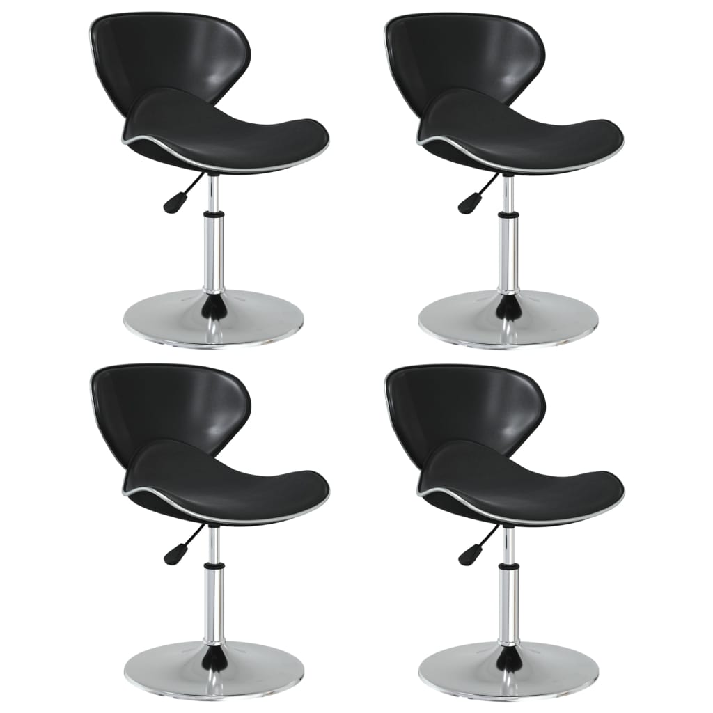 Eetkamerstoelen 4 st kunstleer zwart