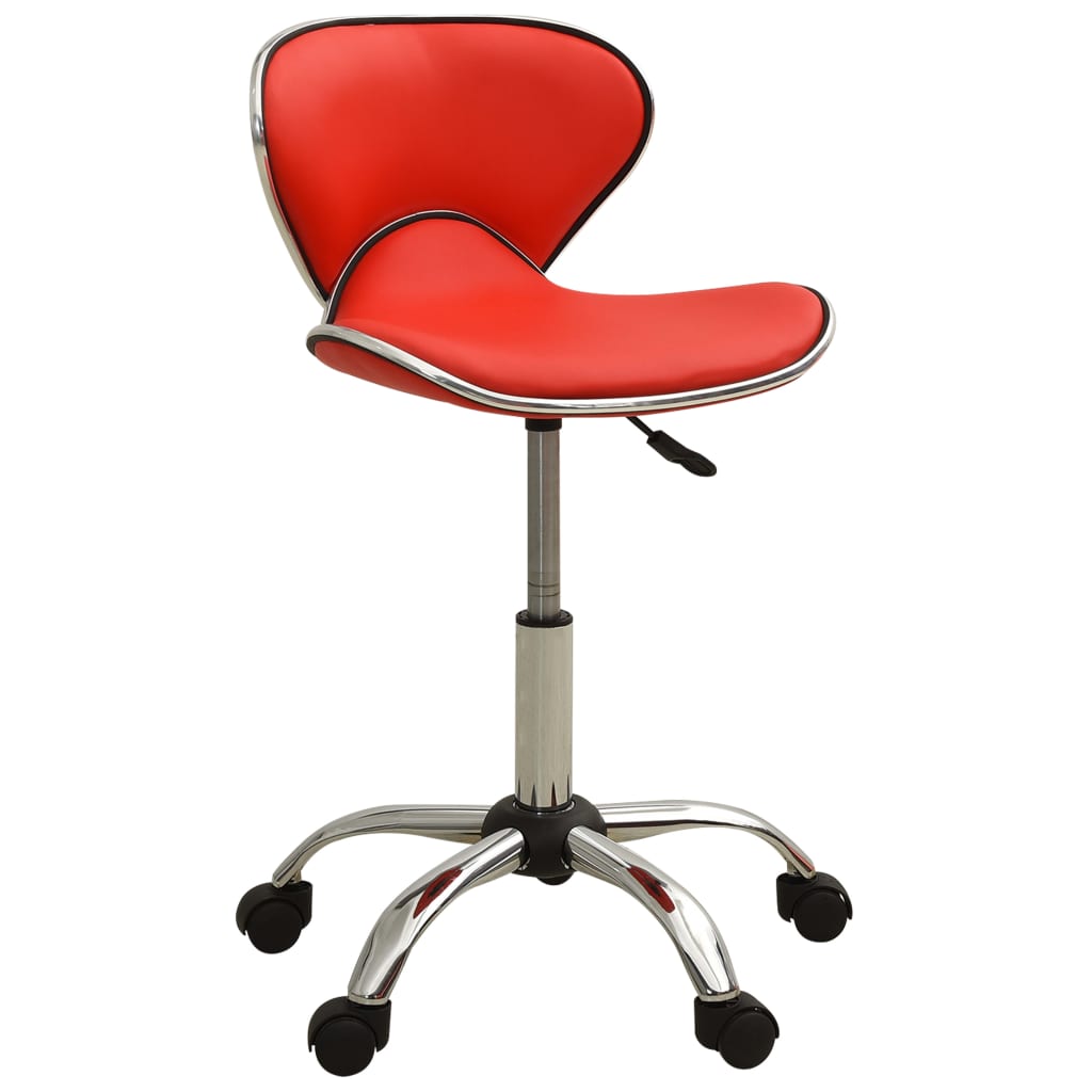 Kantoorstoel kunstleer rood