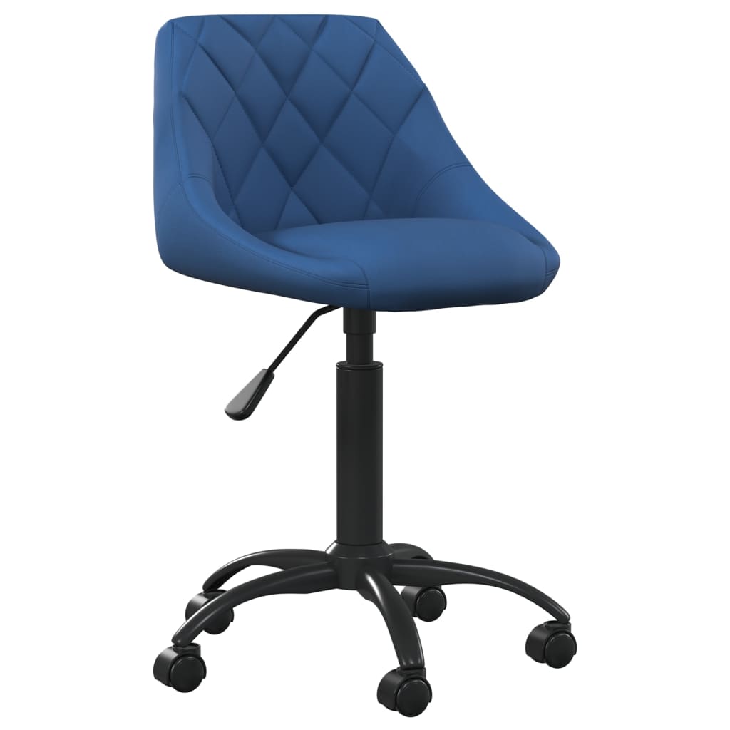 Kantoorstoel fluweel blauw