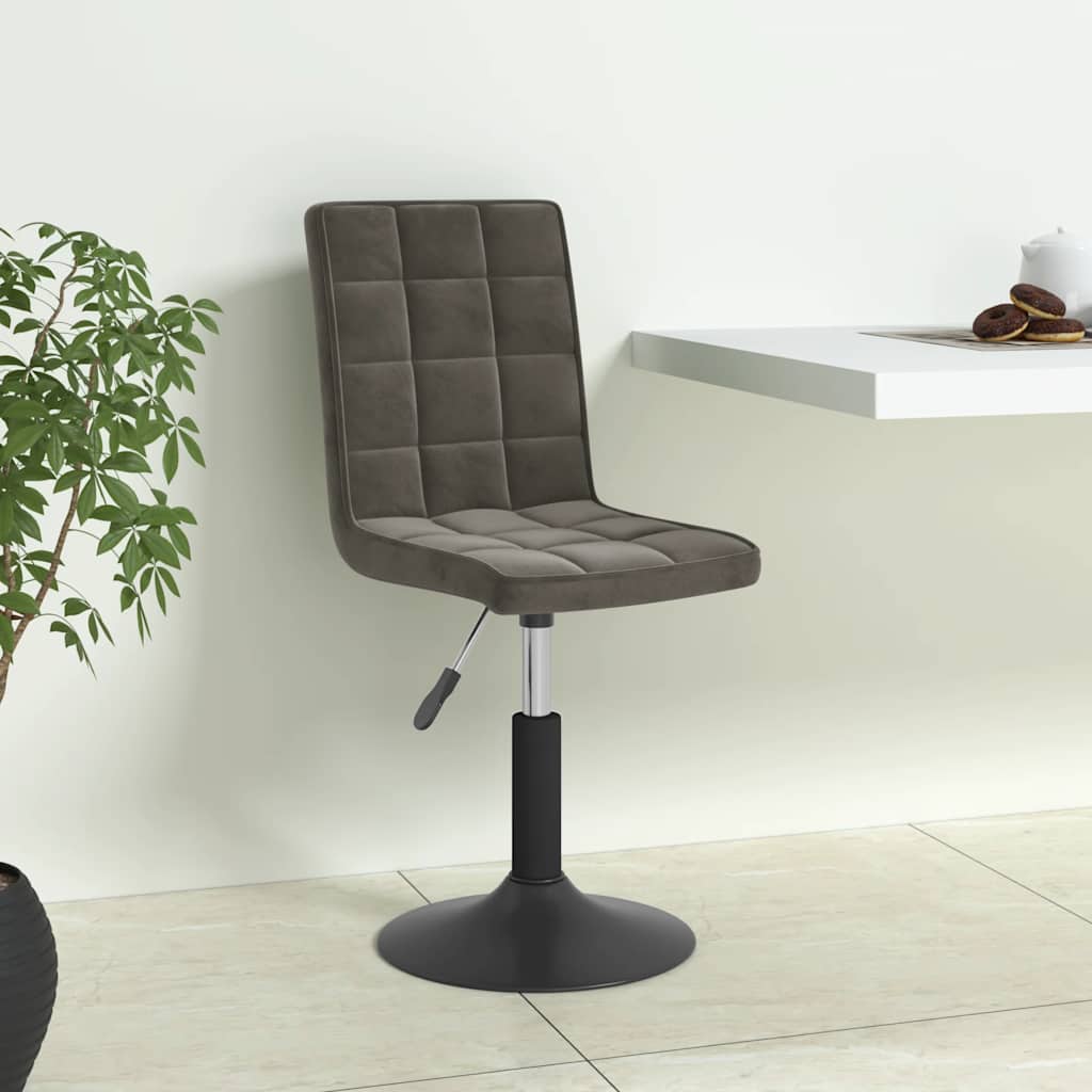 Eetkamerstoelen draaibaar 4 st fluweel donkergrijs