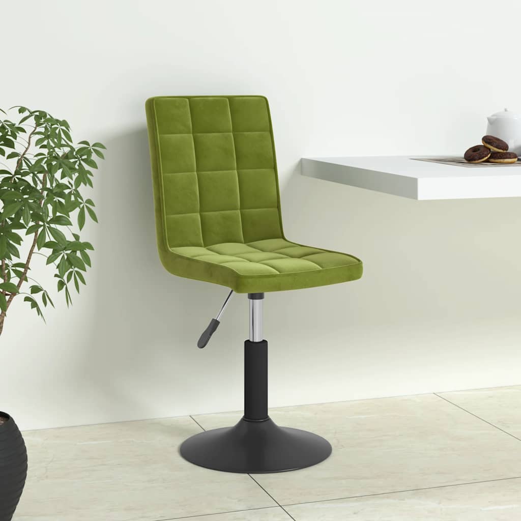 Eetkamerstoelen draaibaar 4 st fluweel lichtgroen
