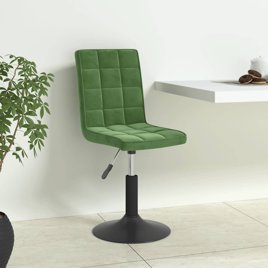 Eetkamerstoelen draaibaar 6 st fluweel donkergroen