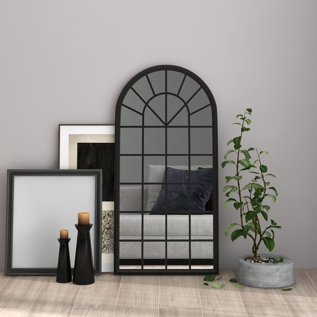 Spiegel 90x45 cm ijzer zwart