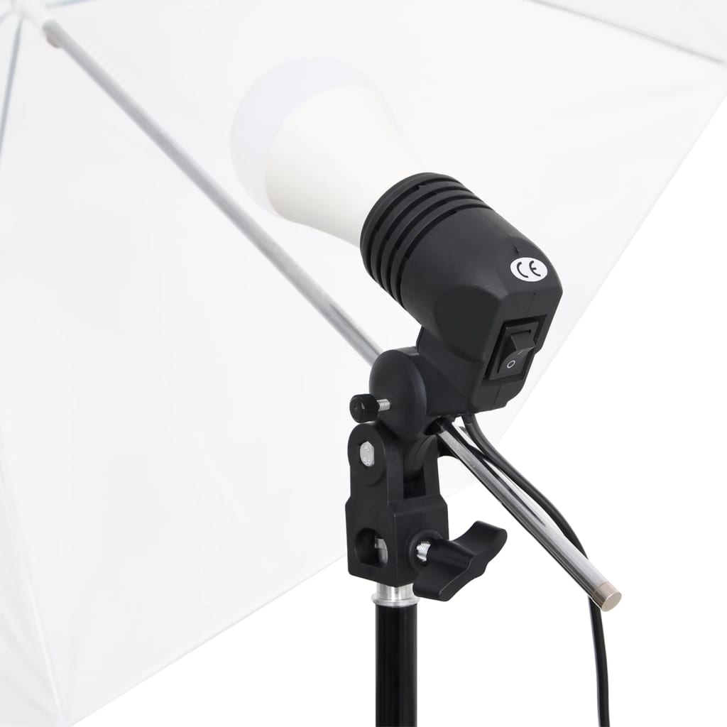 Fotostudioset met verlichtingsset, achtergrond en reflector – afbeelding 8