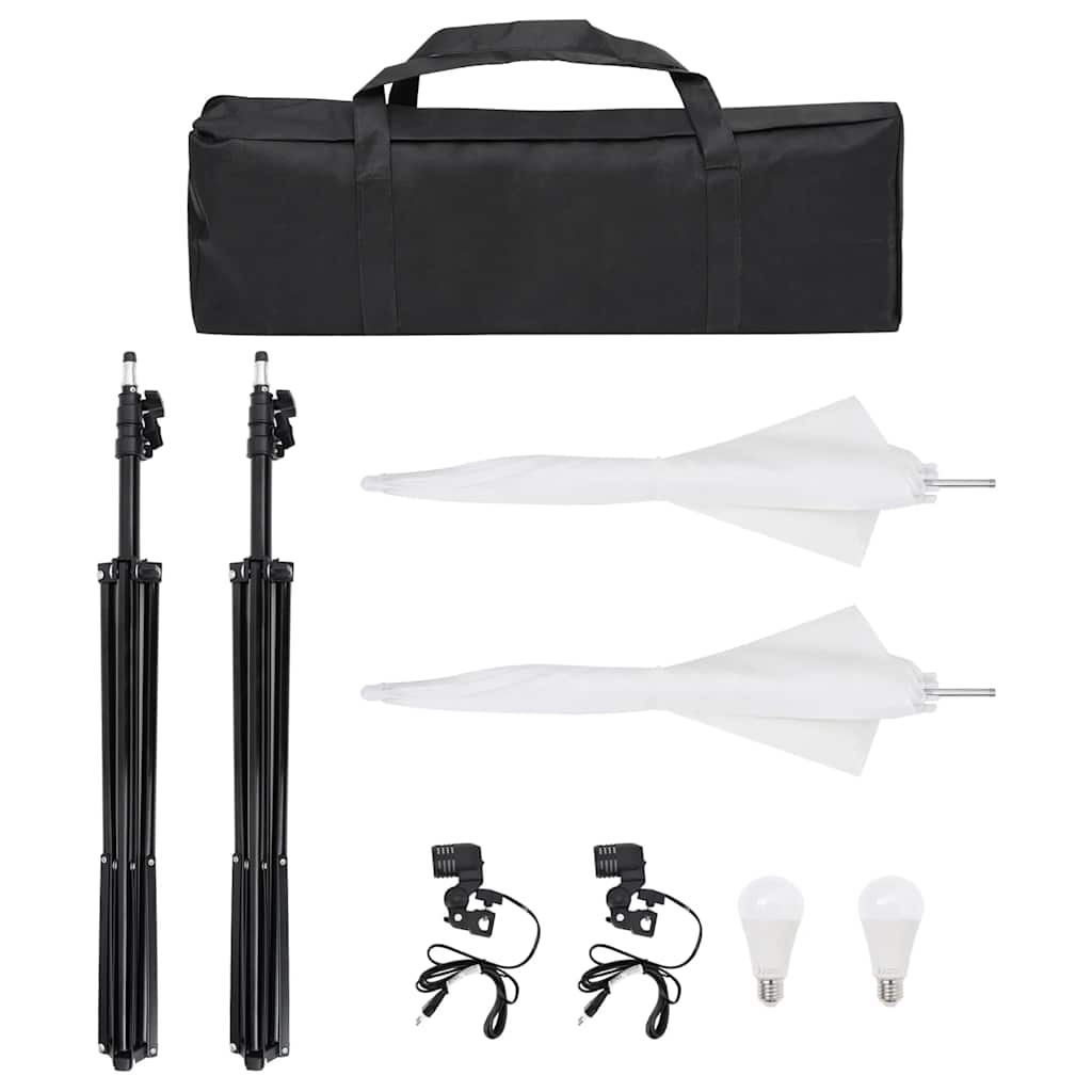 Fotostudioset met verlichtingsset en achtergrond – afbeelding 7