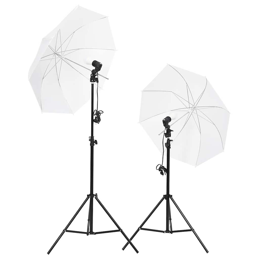 Fotostudioset met verlichtingsset, achtergrond en reflector – afbeelding 2