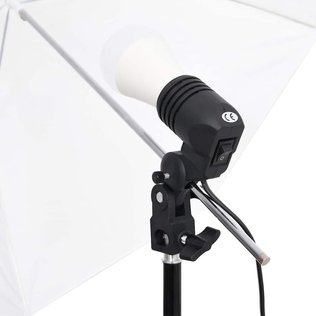 Fotostudioset met verlichtingsset, achtergrond en reflector – afbeelding 6