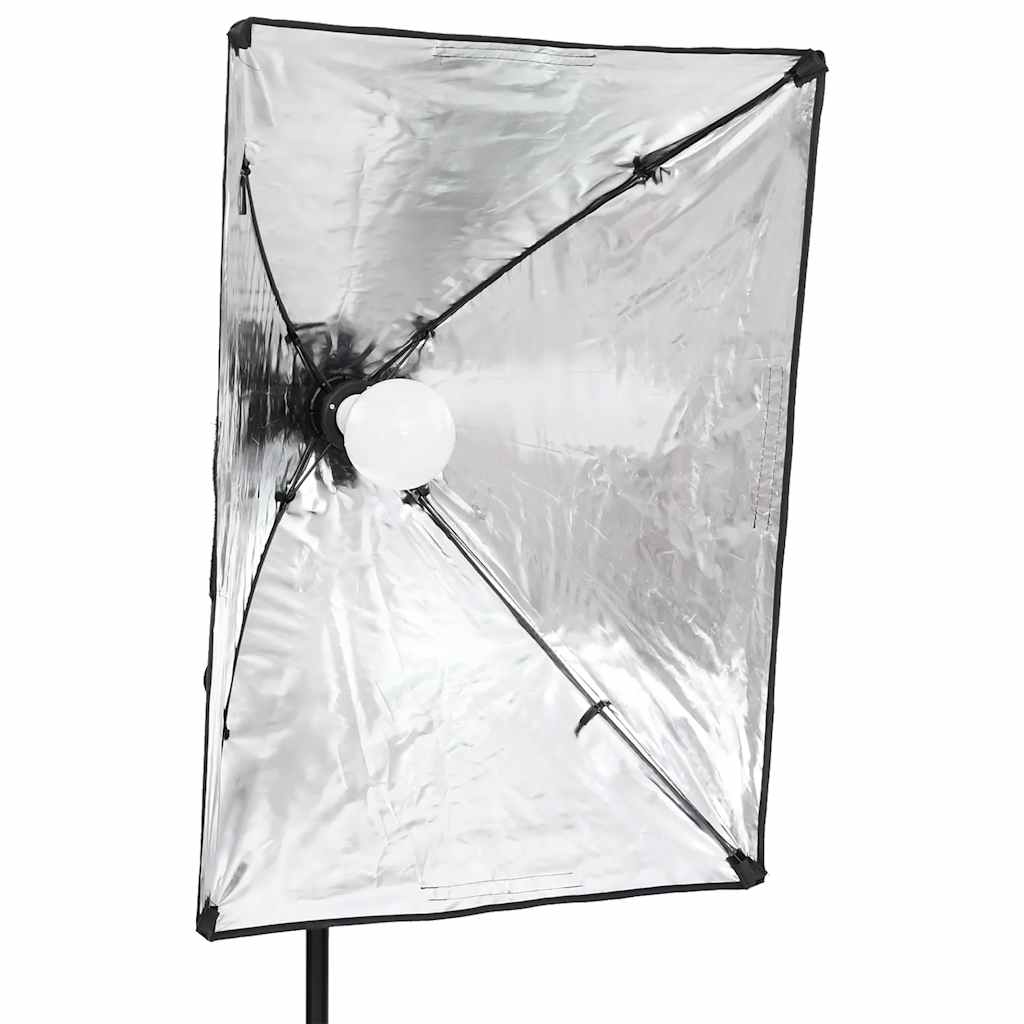 Fotostudioset met verlichtingsset, achtergrond en reflector – afbeelding 8