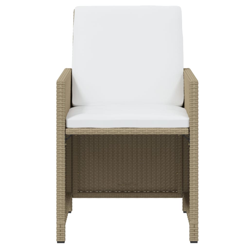 15-delige Tuinset met kussens poly rattan beige – afbeelding 6
