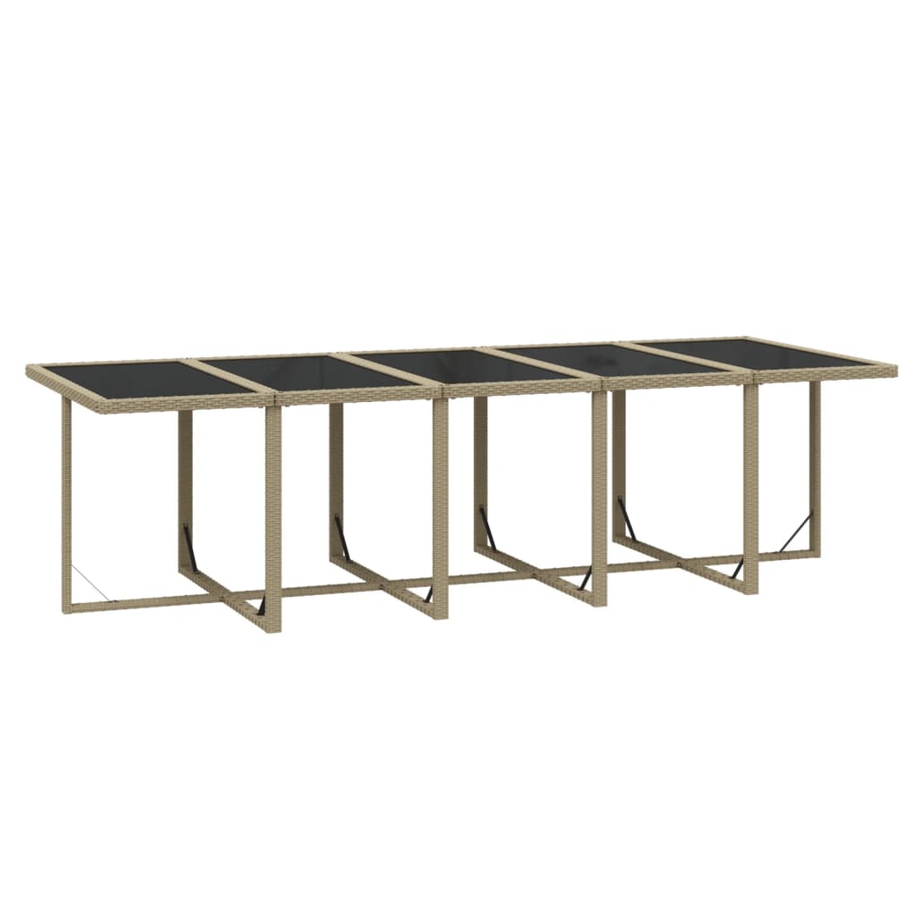 15-delige Tuinset met kussens poly rattan beige – afbeelding 7