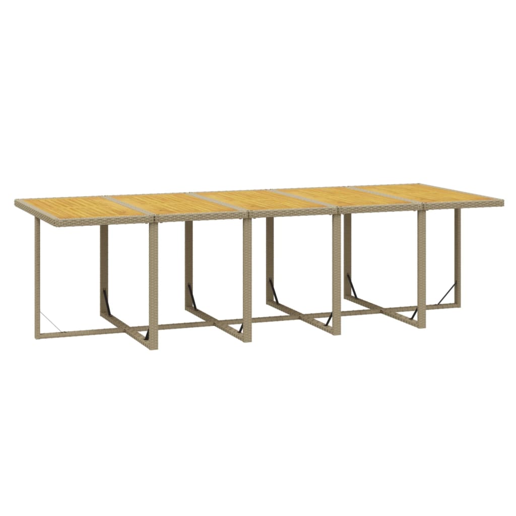 15-delige Tuinset met kussens poly rattan beige – afbeelding 10