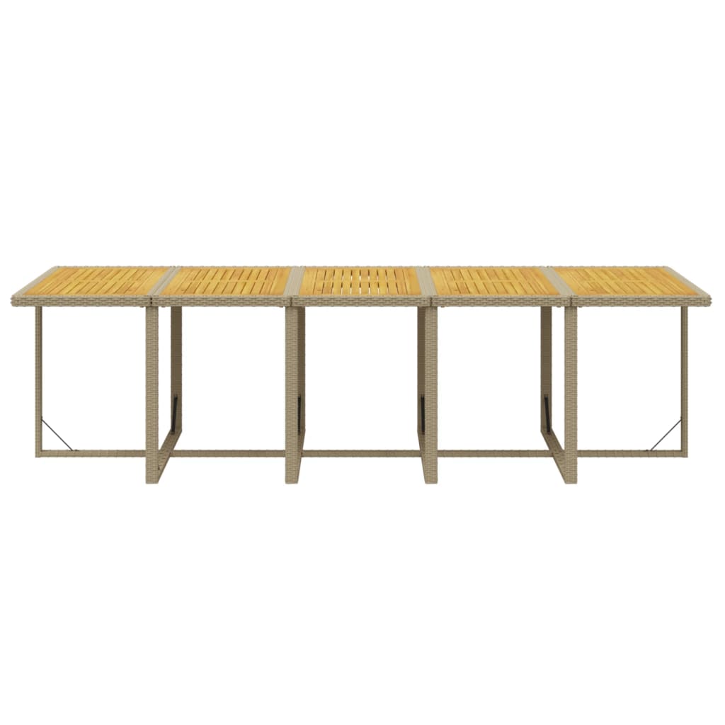 15-delige Tuinset met kussens poly rattan beige – afbeelding 11