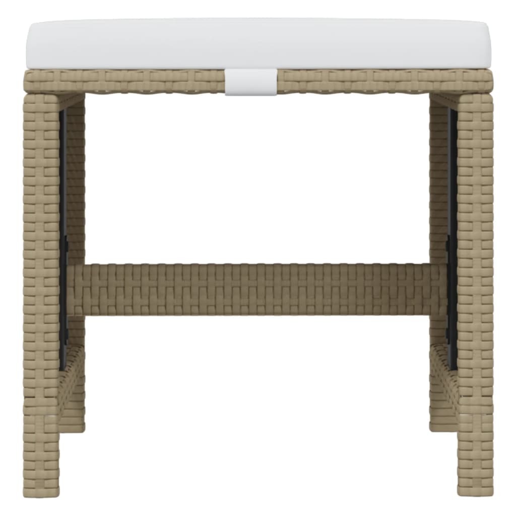 15-delige Tuinset met kussens poly rattan beige – afbeelding 9