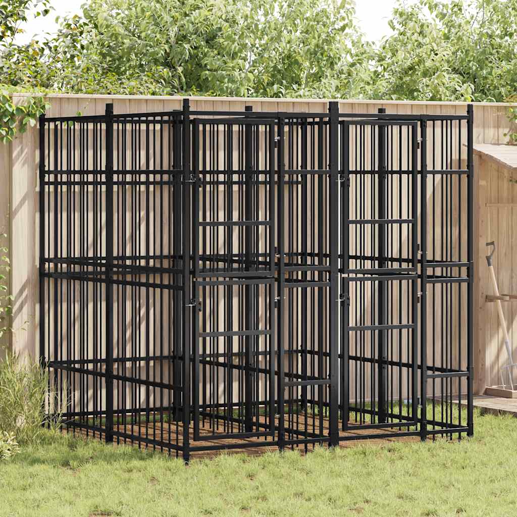 Hondenkennel 3,69 m² staal
