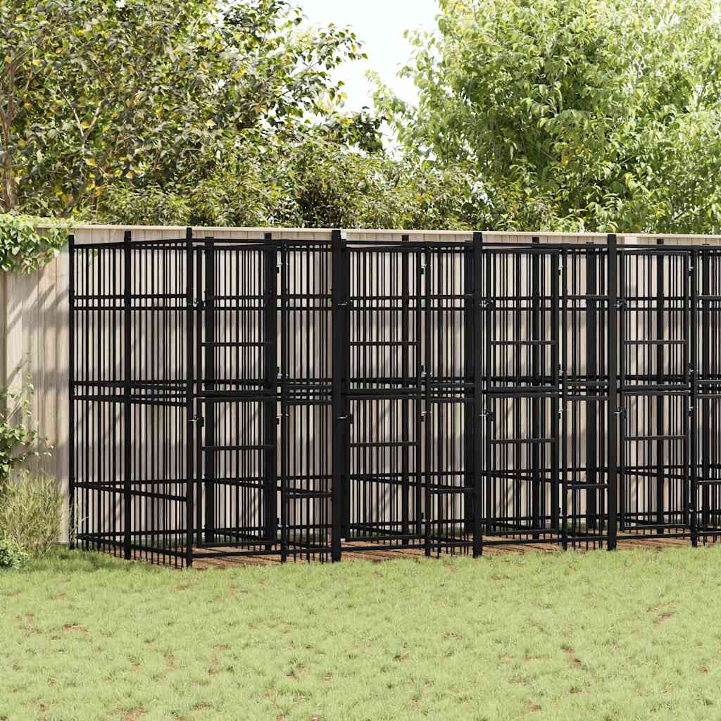 Hondenkennel 12,9 m² staal