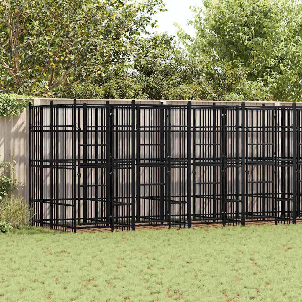 Hondenkennel 14,75 m² staal