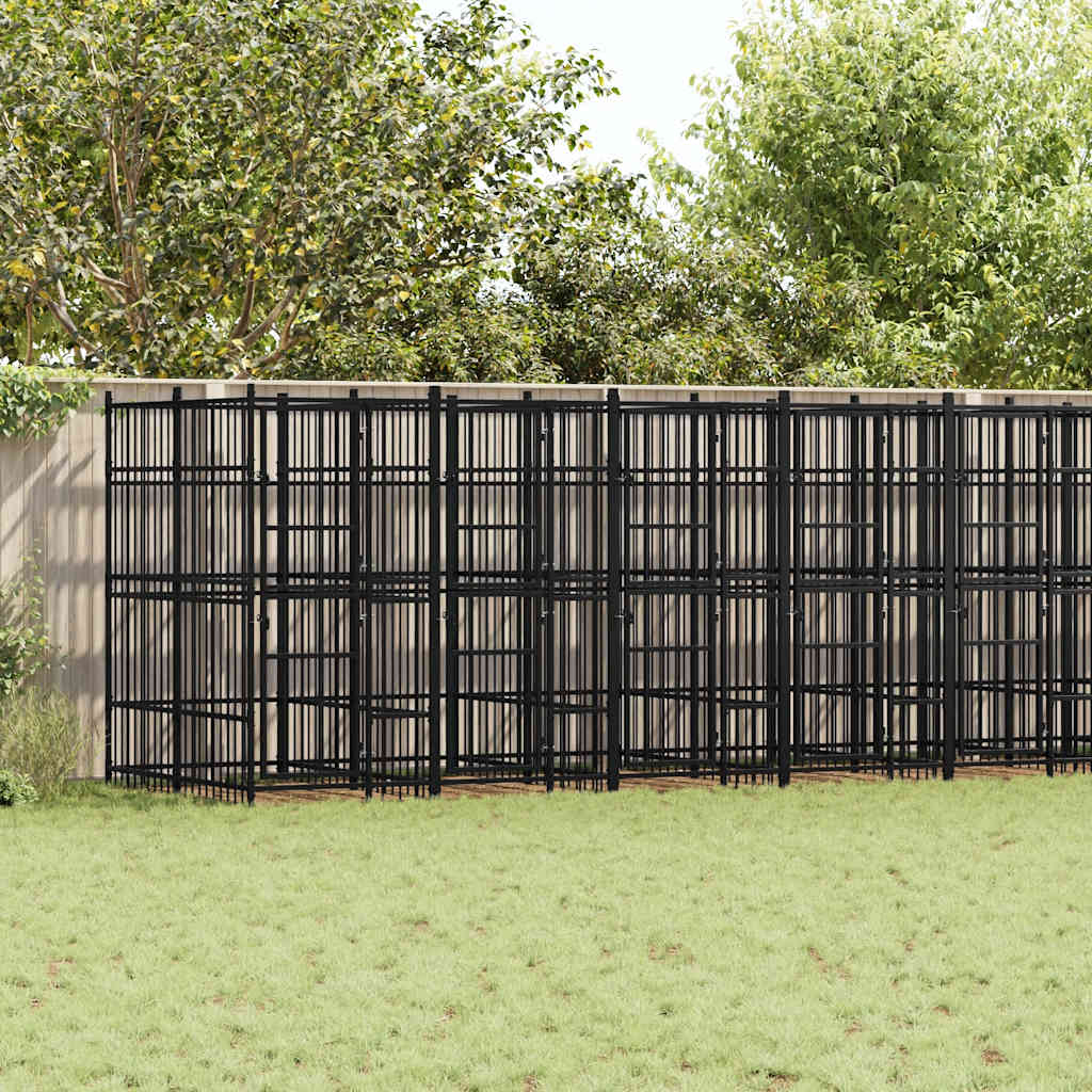 Hondenkennel 16,59 m² staal