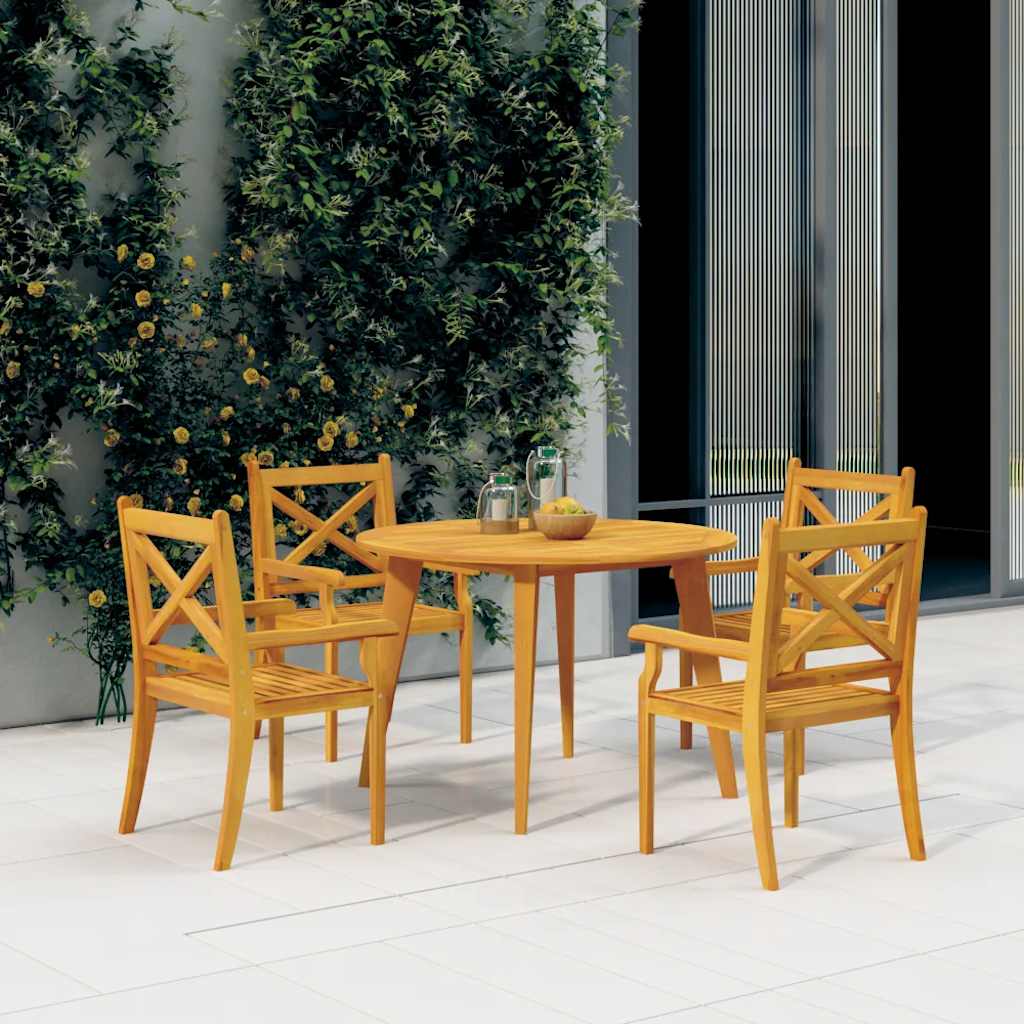 Tuinstoelen 4 st massief acaciahout