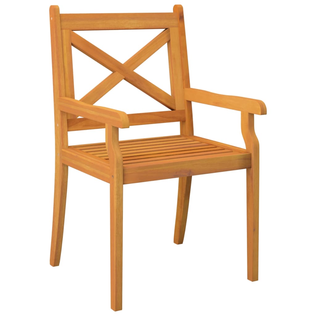 Tuinstoelen 6 st massief acaciahout – afbeelding 3
