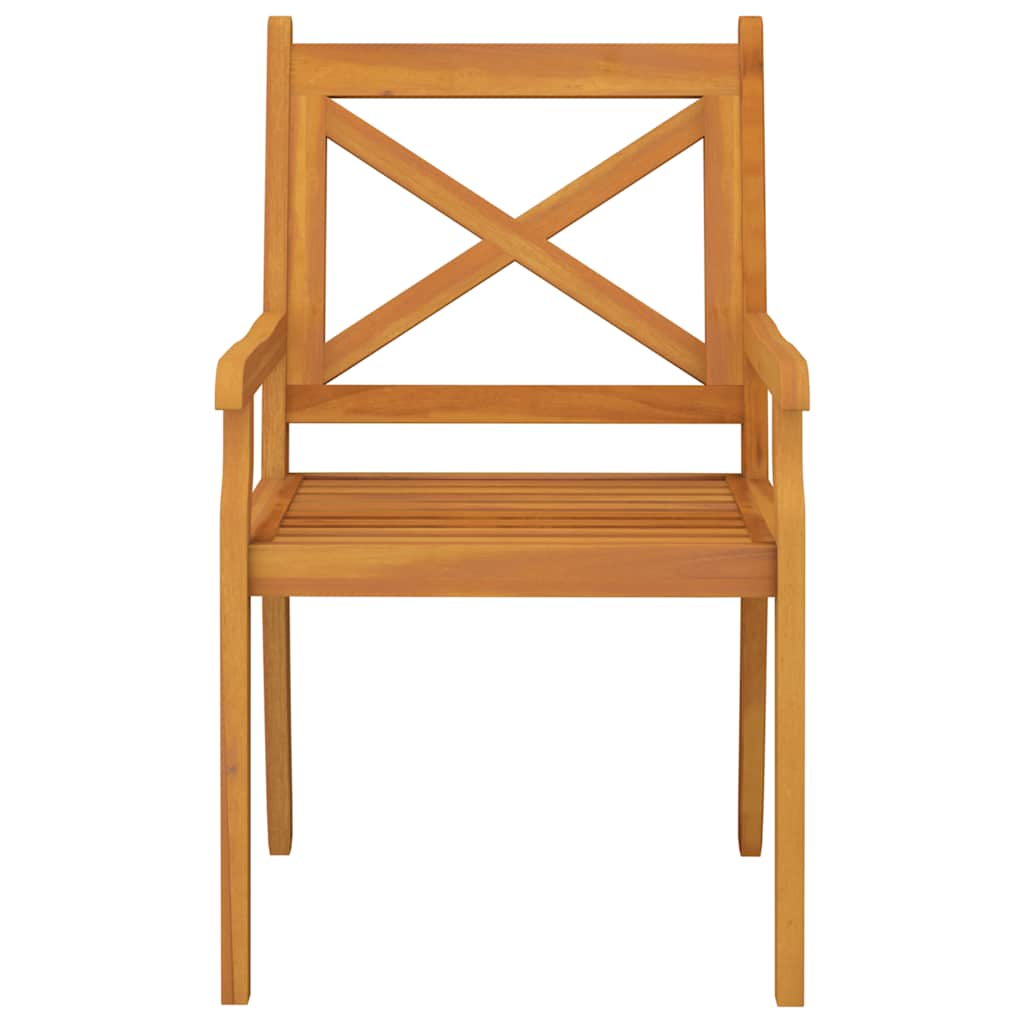 Tuinstoelen 6 st massief acaciahout – afbeelding 4