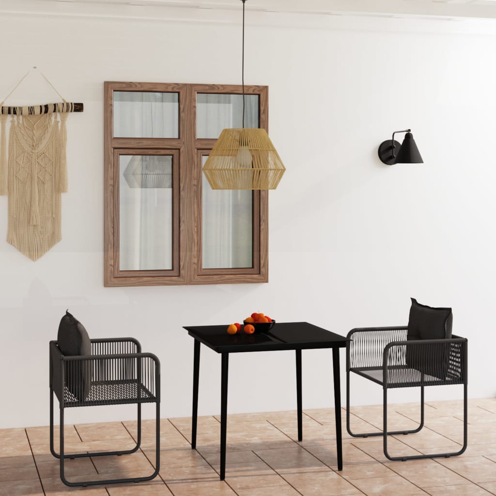 3-delige Tuinset zwart – afbeelding 1