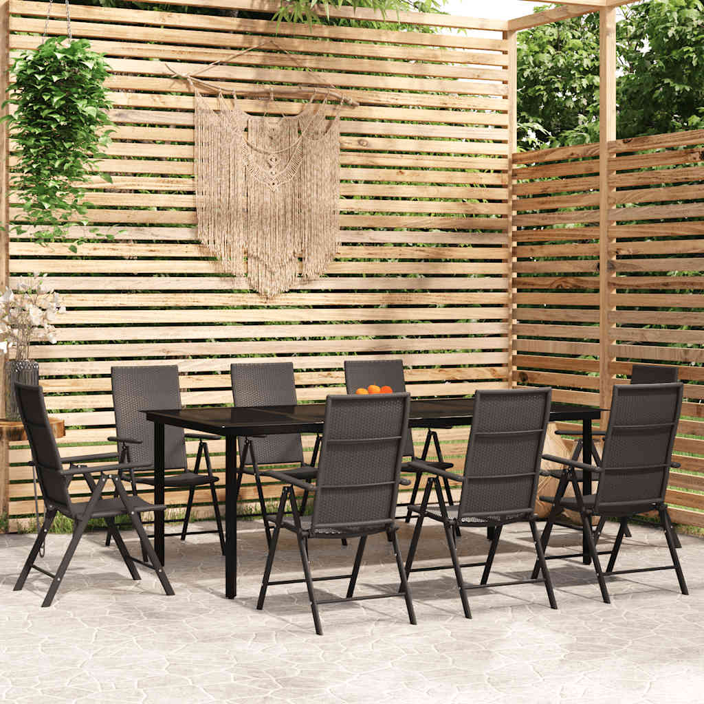 9-delige Tuinset zwart