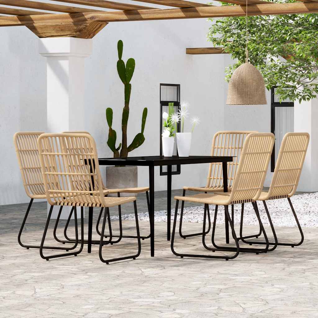 7-delige Tuinset eikenkleurig – afbeelding 1