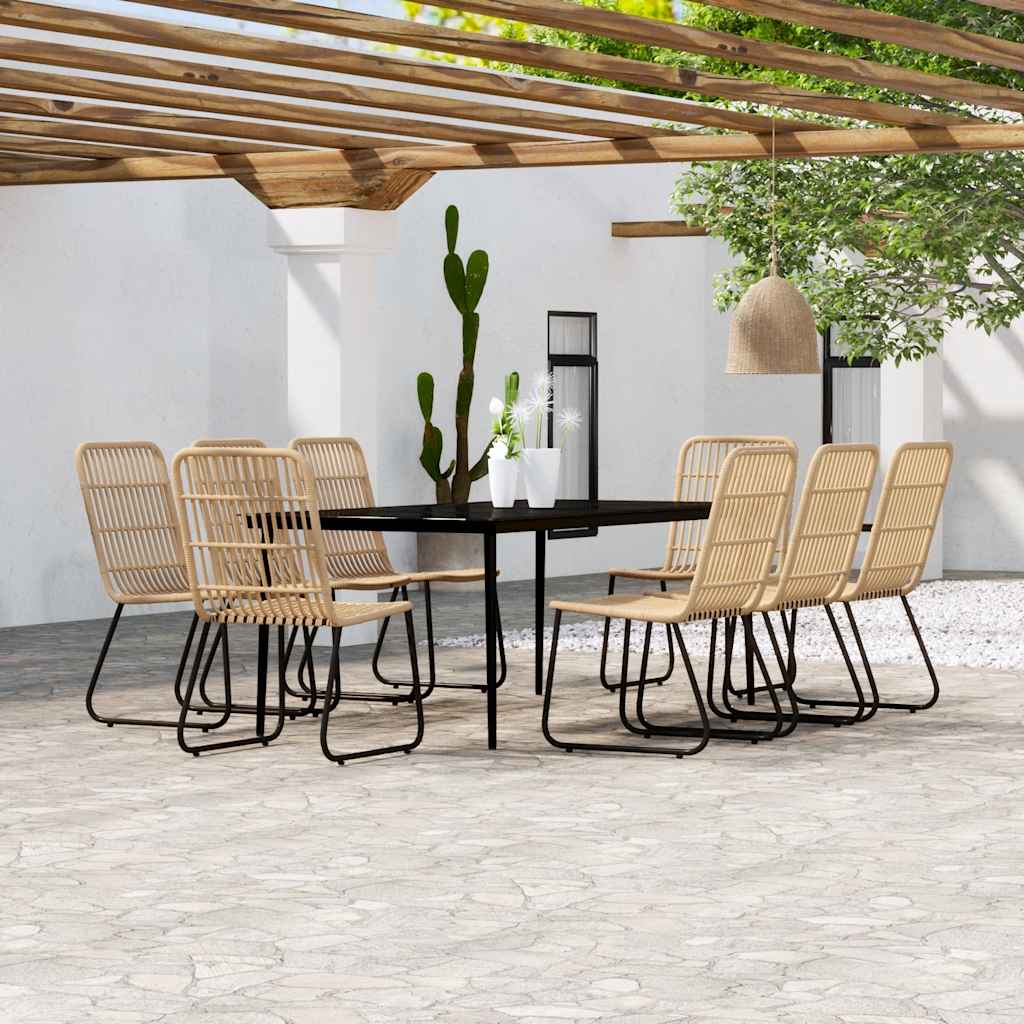 9-delige Tuinset eikenkleurig – afbeelding 1