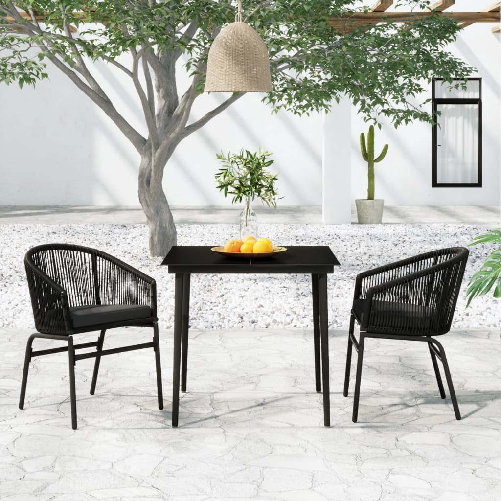 3-delige Tuinset zwart – afbeelding 1