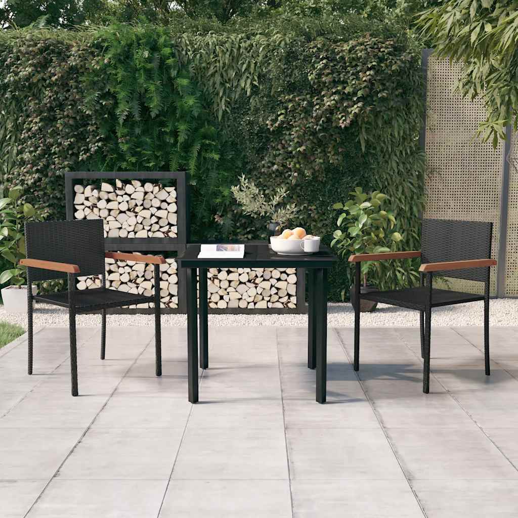 3-delige Tuinset zwart