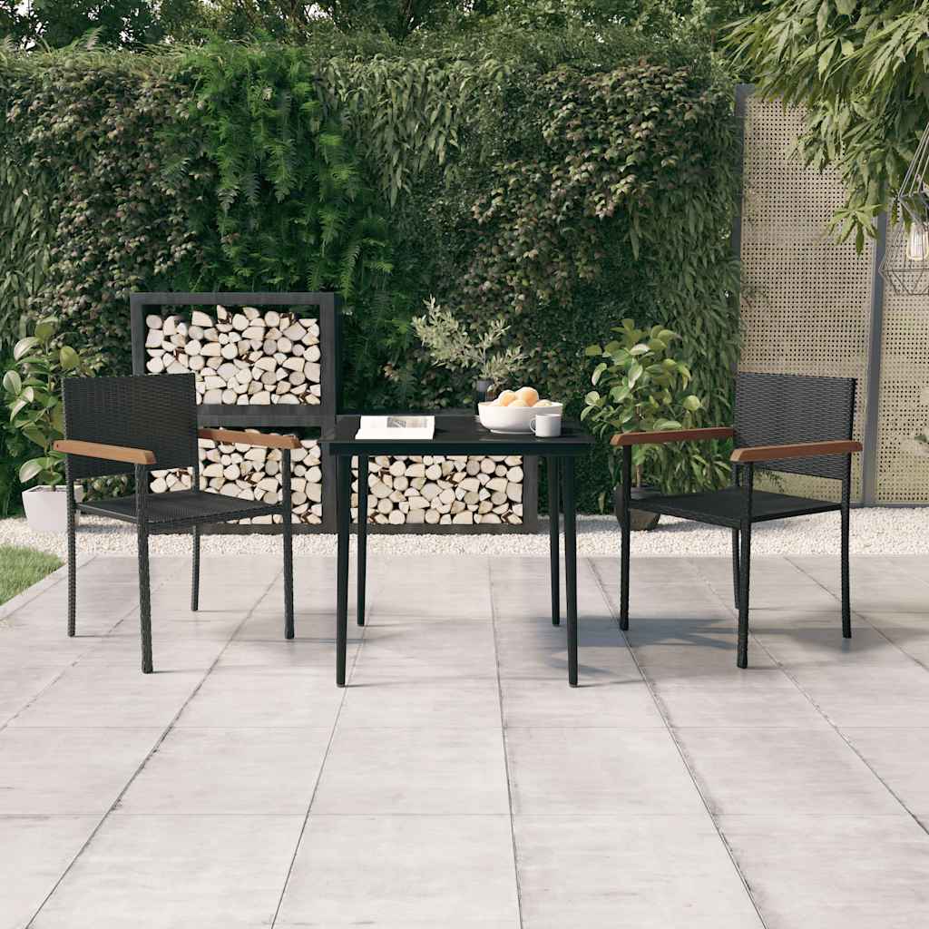 3-delige Tuinset zwart