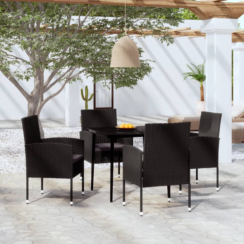 5-delige Tuinset zwart