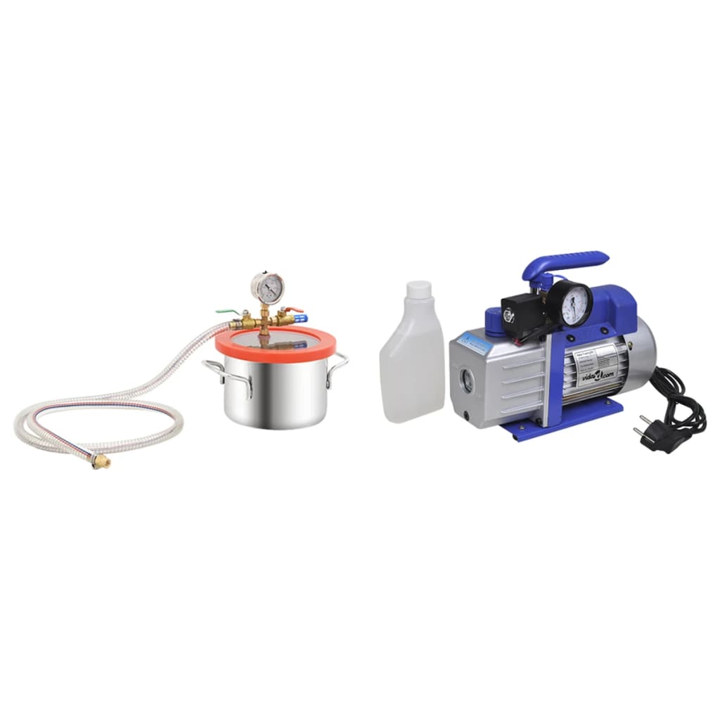 Vacuümkamer met 1-traps pomp 3,7 L