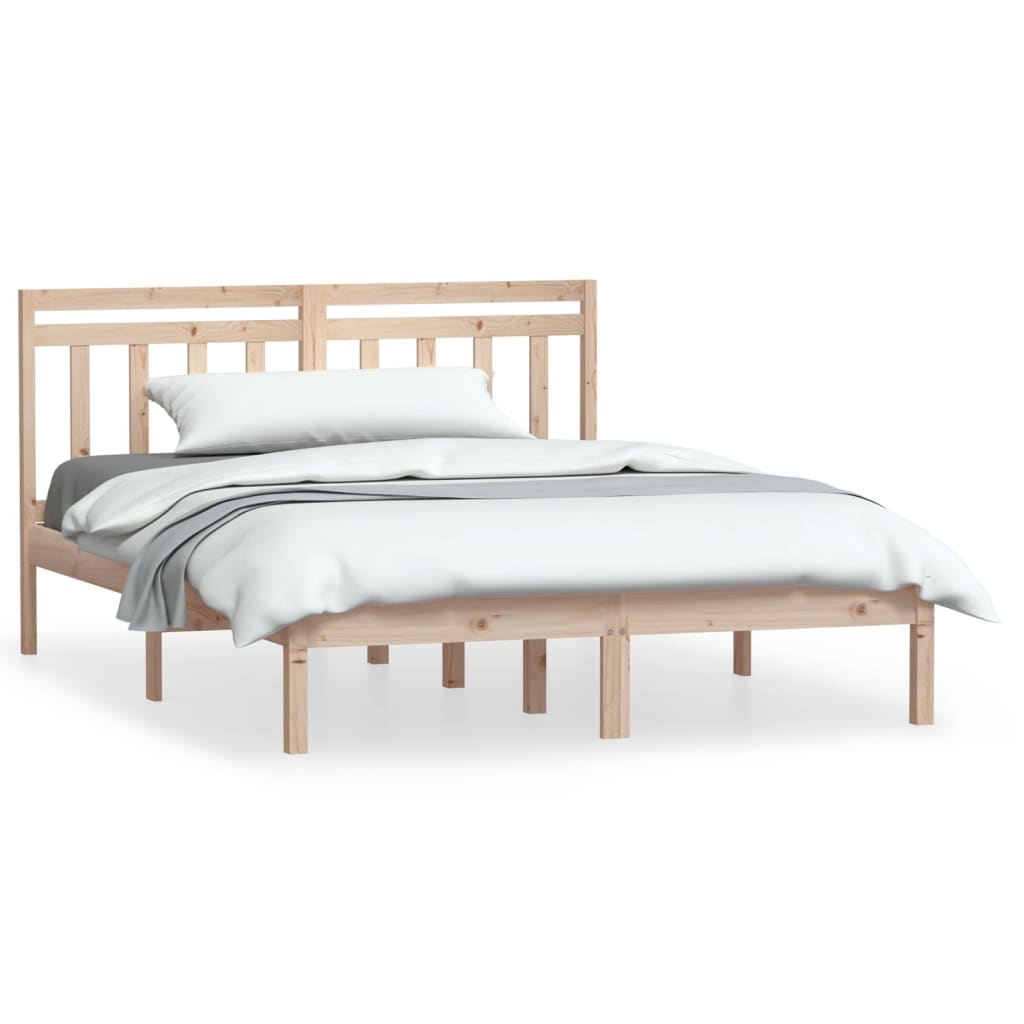 Bedframe massief grenenhout 140x190 cm – afbeelding 2