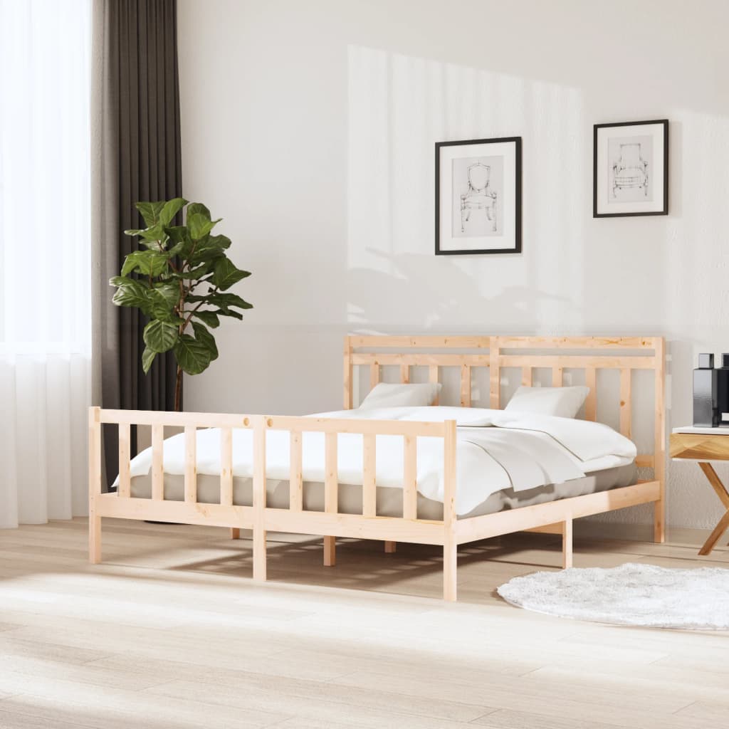 Bedframe massief hout 180x200 cm – afbeelding 1