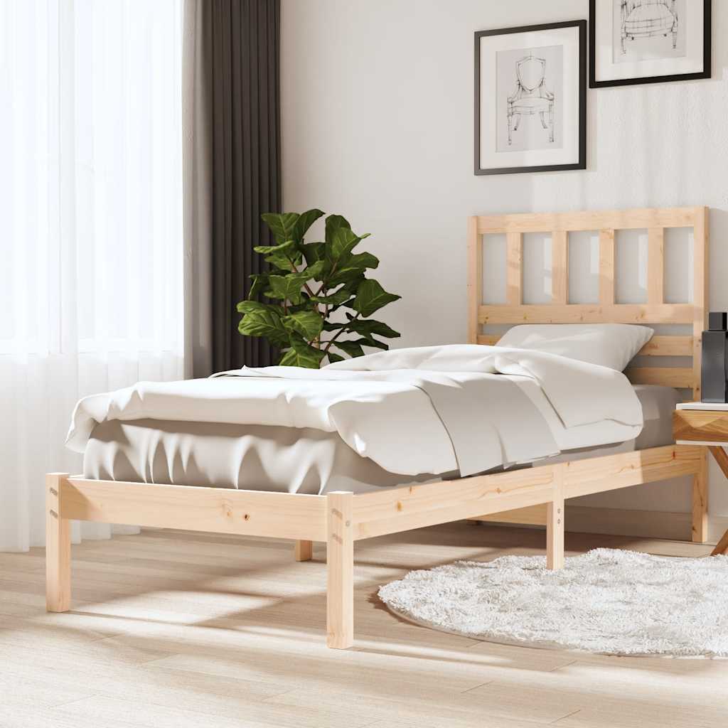 Bedframe massief grenenhout 90x190 cm – afbeelding 1