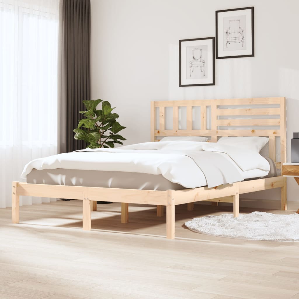 Bedframe massief grenenhout 120x200 cm – afbeelding 1