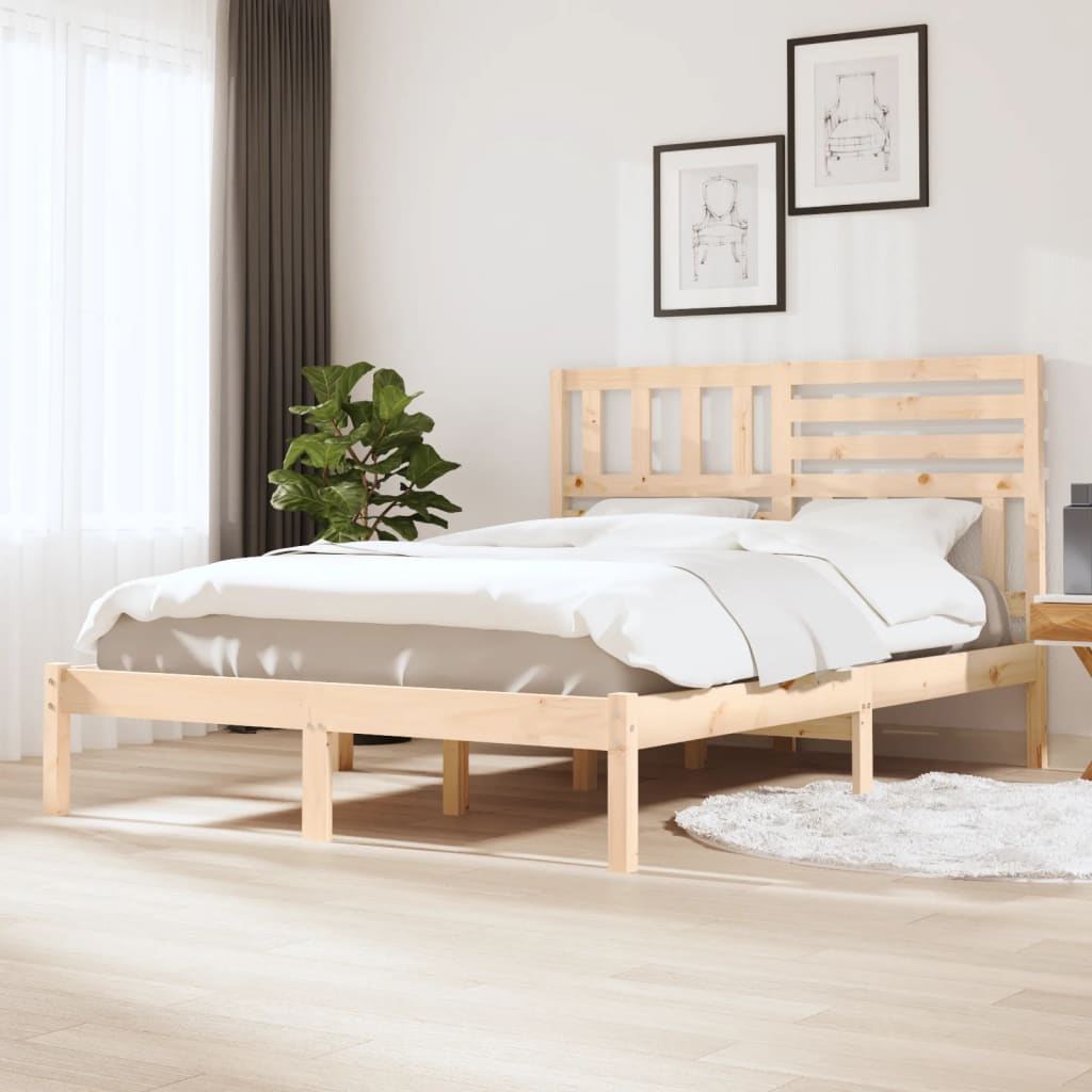 Bedframe massief grenenhout 160x200 cm – afbeelding 1