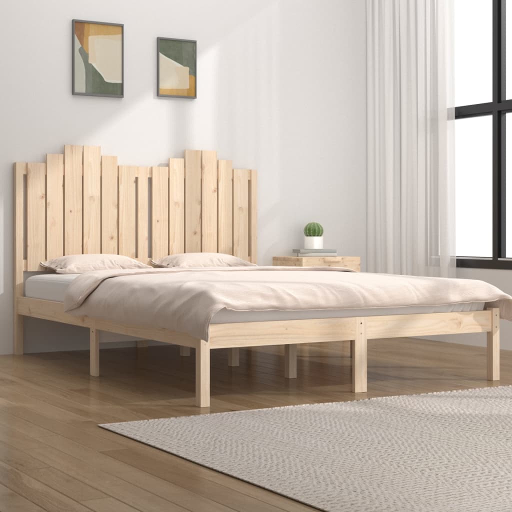 Bedframe massief grenenhout 140x190 cm – afbeelding 1