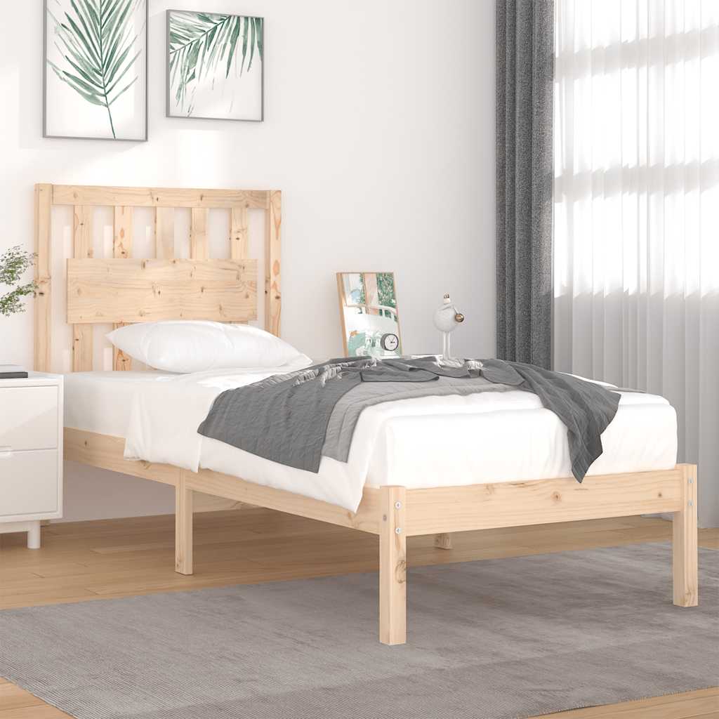 Bedframe massief grenenhout 90x200 cm – afbeelding 1