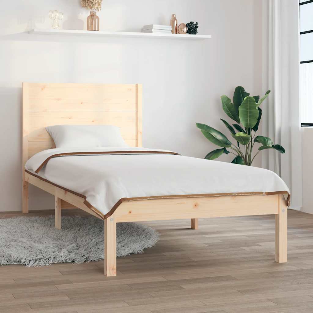 Bedframe zonder matras massief grenenhout 90x200 cm – afbeelding 1