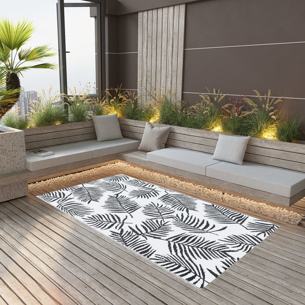 Buitenkleed ARAKIL 190x290 cm PP wit en zwart