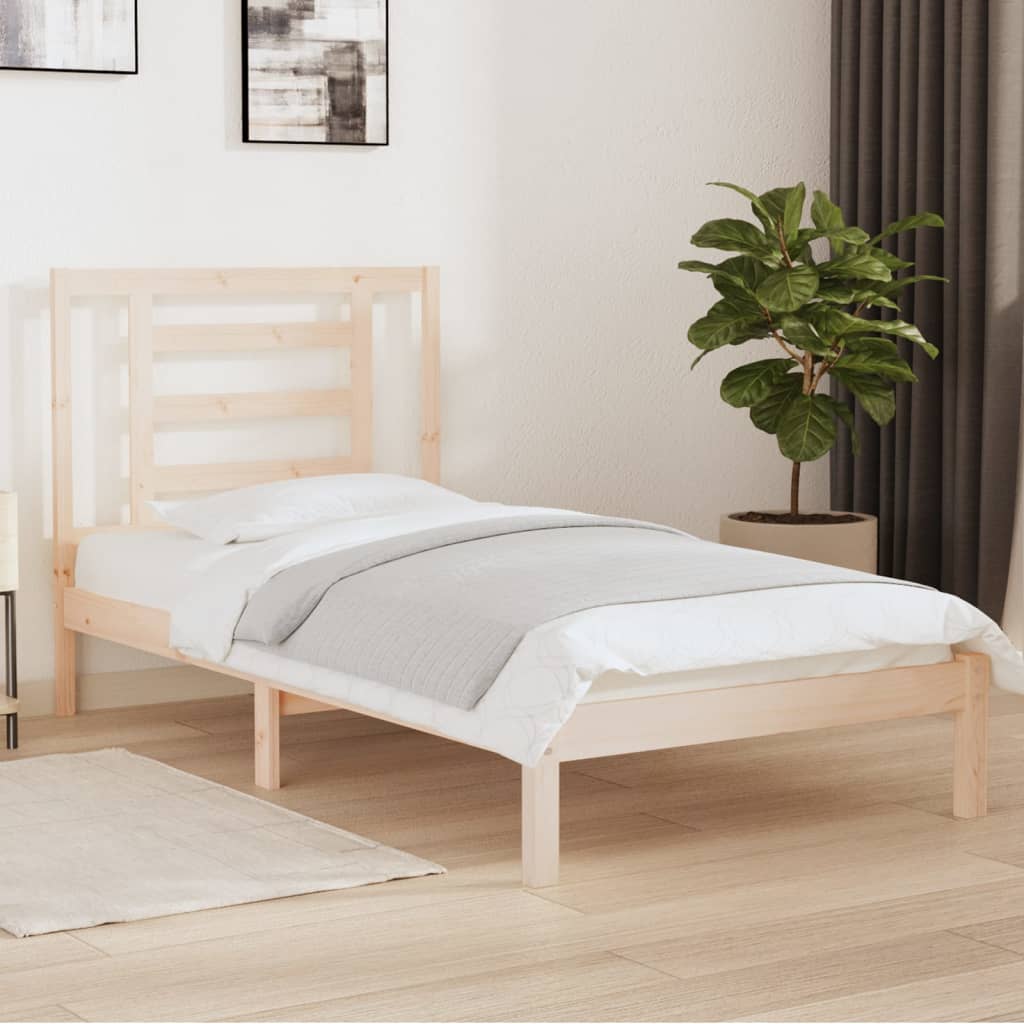 Bedframe zonder matras massief grenenhout 90x200 cm – afbeelding 1