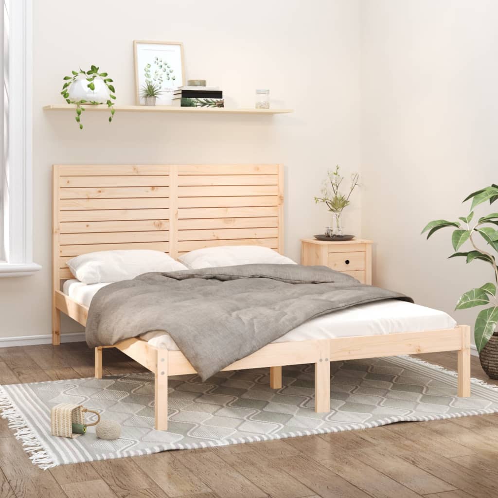Bedframe massief hout 120x200 cm – afbeelding 1
