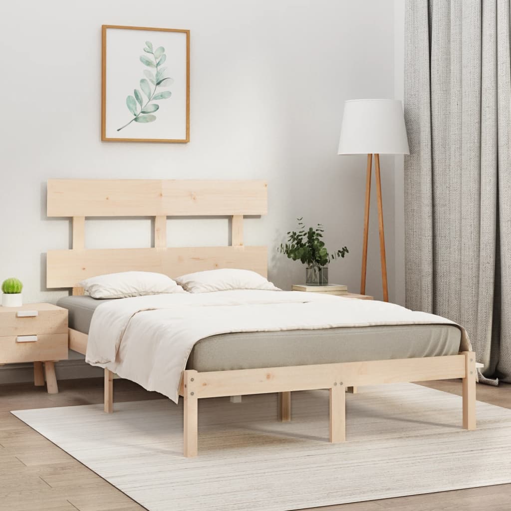 Bedframe massief hout 120x200 cm – afbeelding 1